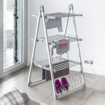 Corde à Linge Électrique Pliante 30 Barres