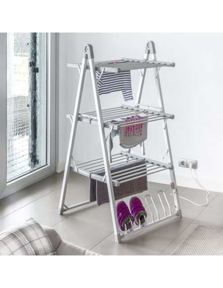 Corde à Linge Électrique Pliante 30 Barres
