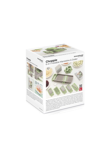 Mandoline‑Râpe Pliable 6‑en‑1 Choppie