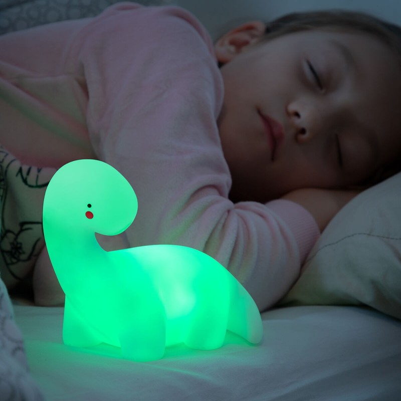 Lampe LED multicolore Dinosaure Lightosaurus InnovaGoods – Veilleuse décorative enfant