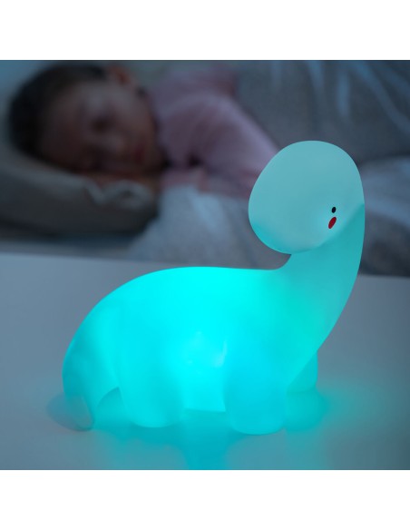 Lampe LED multicolore Dinosaure Lightosaurus InnovaGoods – Veilleuse décorative enfant