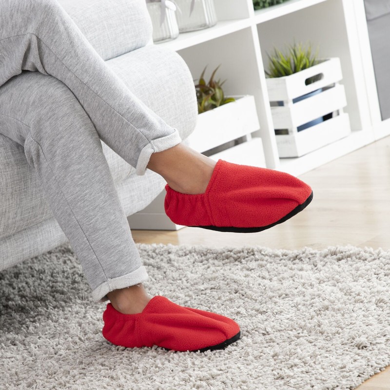 Chaussons chauffants micro-ondes InnovaGoods Rouge – Soulagement thermique des pieds