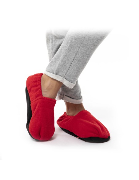 Chaussons chauffants micro-ondes InnovaGoods Rouge – Soulagement thermique des pieds