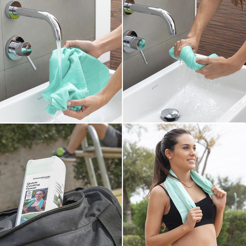 Serviette de Sport Refroidissement Instantané Effet Glace InnovaGoods