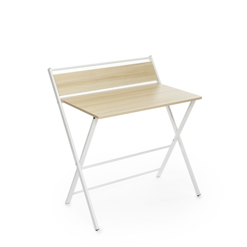 Bureau Pliable avec Étagère – Poste de travail compact + rangement intégré