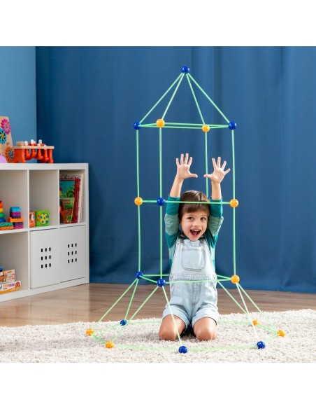 Kit Construction Fort Enfants Archikitt InnovaGoods 85 Pièces