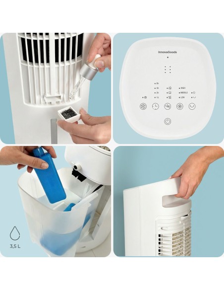Climatiseur évaporatif Hushly InnovaGoods – Fraîcheur 4‑en‑1