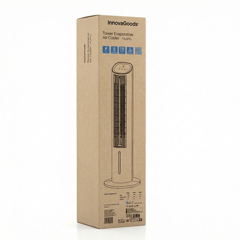 Climatiseur évaporatif Hushly InnovaGoods – Fraîcheur 4‑en‑1