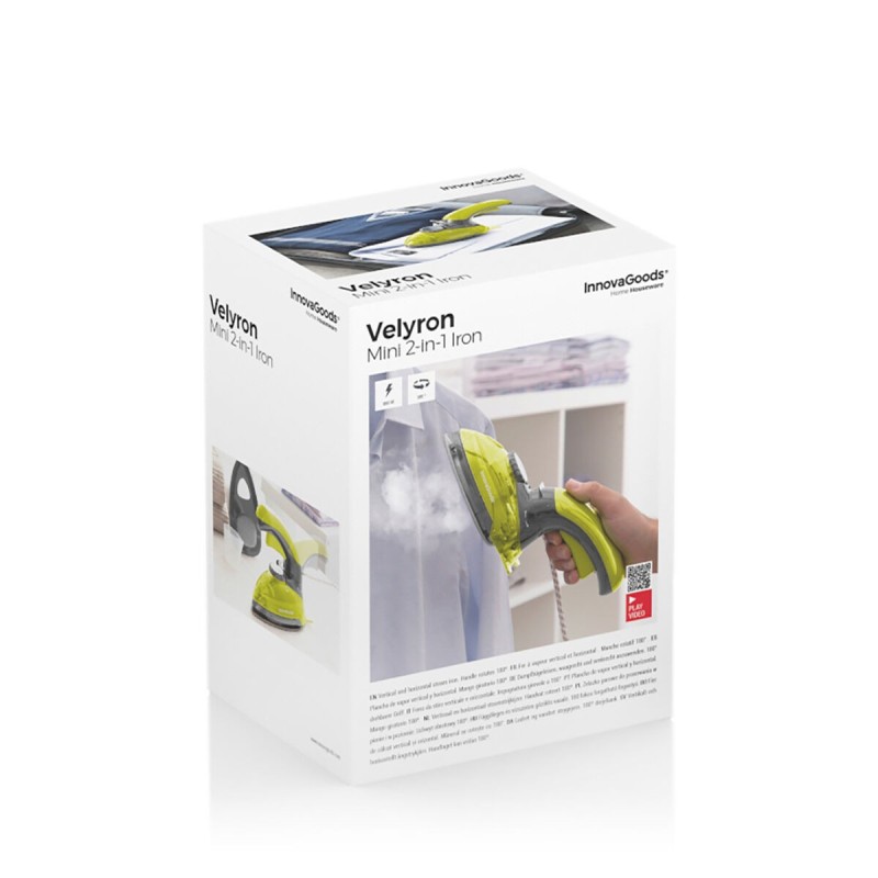 Mini Fer à Vapeur 2‑en‑1 Velyron InnovaGoods 800 W – Praticité & Polyvalence