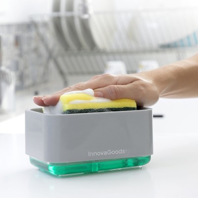 Distributeur Liquide Vaisselle 2‑en‑1 Pushoap 2