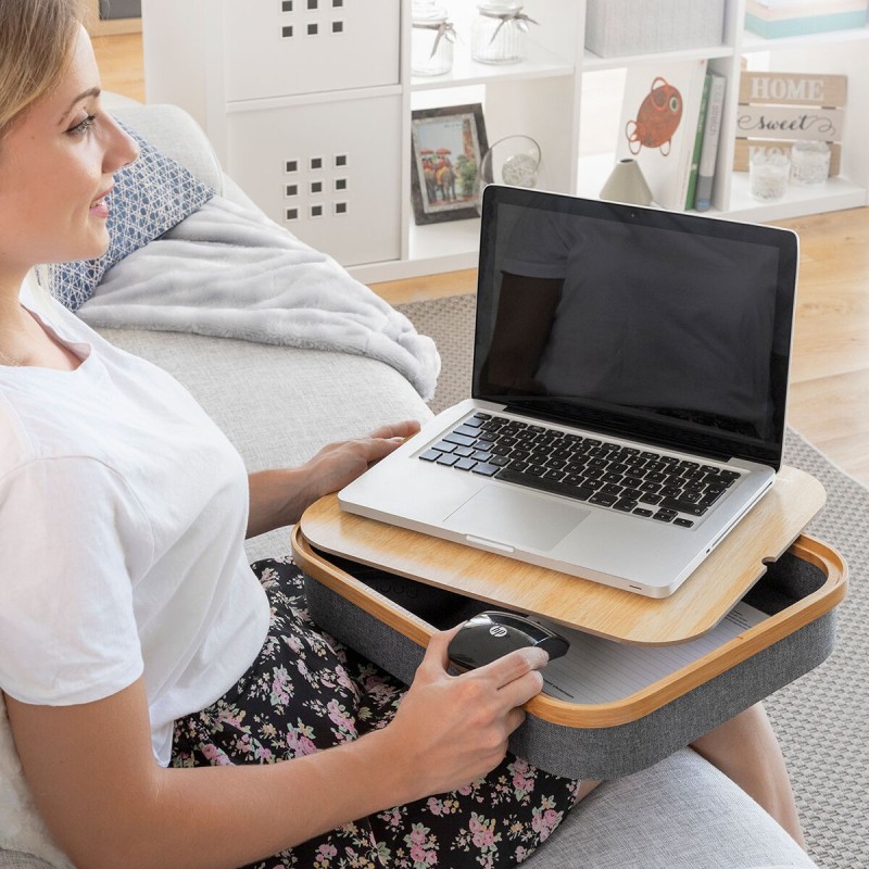 Bureau Portatif avec Plateau de Rangement Larage – Confort + organisation mobile