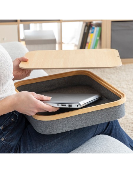 Bureau Portatif avec Plateau de Rangement Larage – Confort + organisation mobile