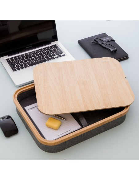 Bureau Portatif avec Plateau de Rangement Larage – Confort + organisation mobile