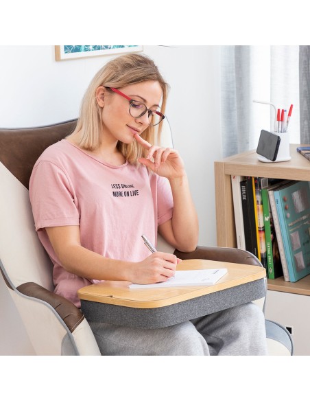 Bureau Portatif avec Plateau de Rangement Larage – Confort + organisation mobile