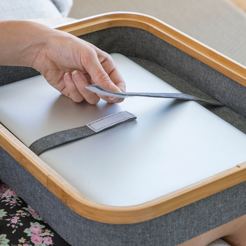 Bureau Portatif avec Plateau de Rangement Larage – Confort + organisation mobile