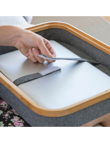 Bureau Portatif avec Plateau de Rangement Larage – Confort + organisation mobile