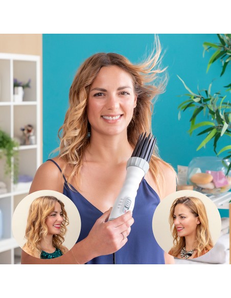 Sèche‑cheveux brosse boucleur 3‑en‑1 Dryple InnovaGoods 550 W – Coiffage complet quotidien