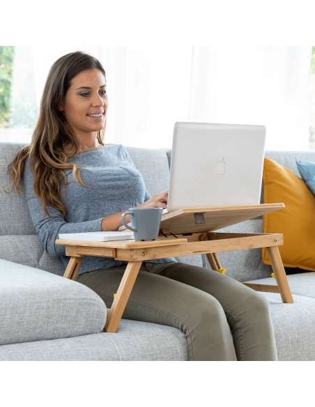 Table pliante bambou Lapwood InnovaGoods – Élégante & pratique