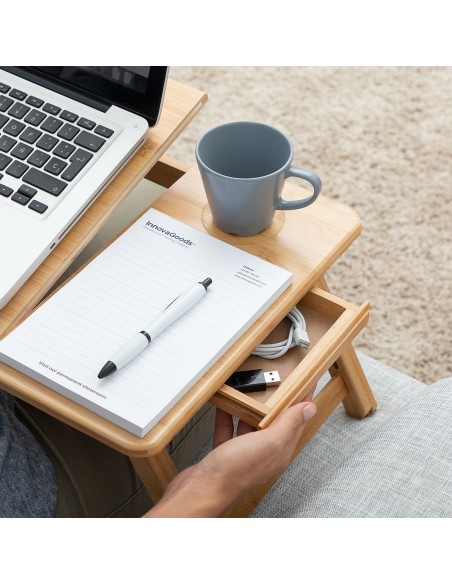 Table pliante bambou Lapwood InnovaGoods – Élégante & pratique