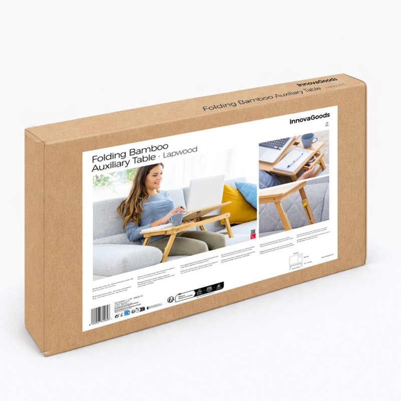 Table pliante bambou Lapwood InnovaGoods – Élégante & pratique