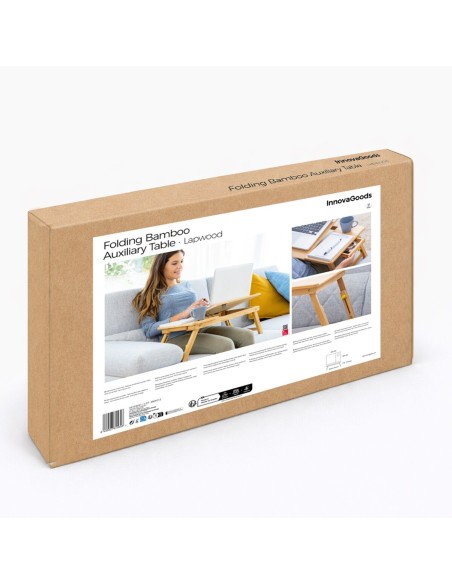Table pliante bambou Lapwood InnovaGoods – Élégante & pratique