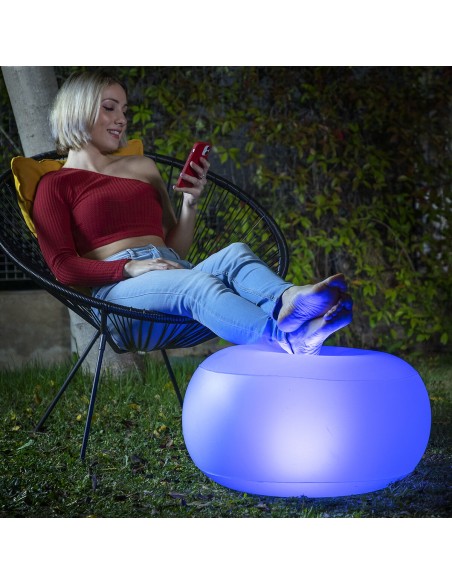 Siège gonflable LED Pulight InnovaGoods – Ambiance lumineuse