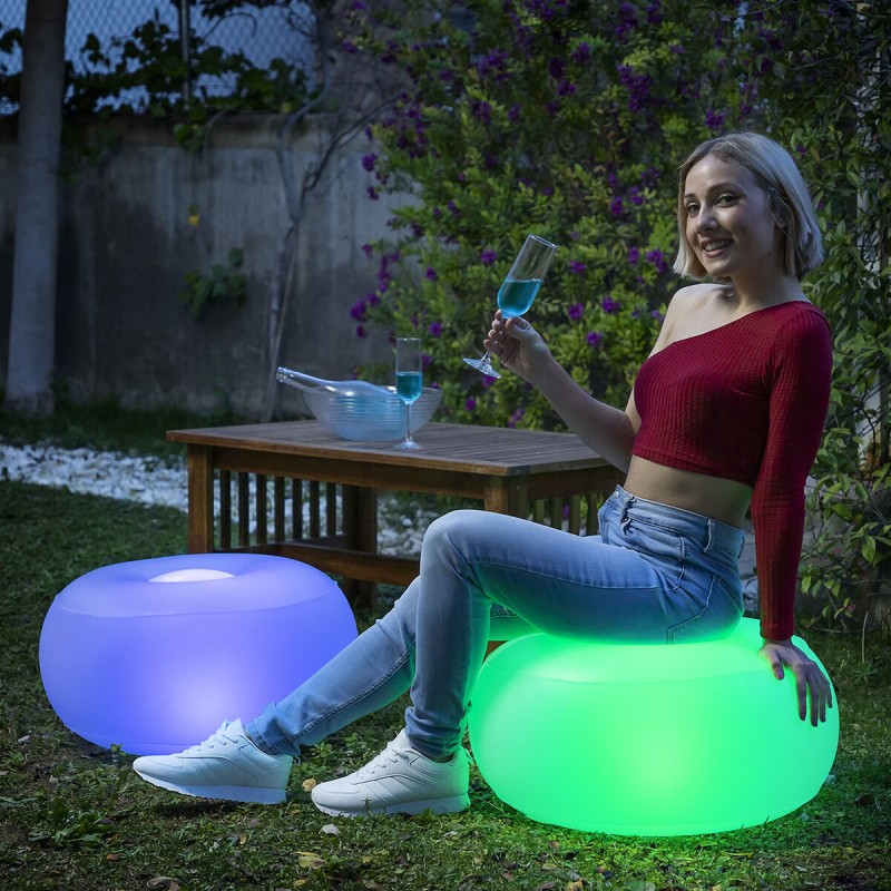 Siège gonflable LED Pulight InnovaGoods – Ambiance lumineuse