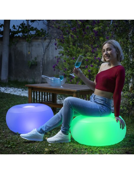 Siège gonflable LED Pulight InnovaGoods – Ambiance lumineuse