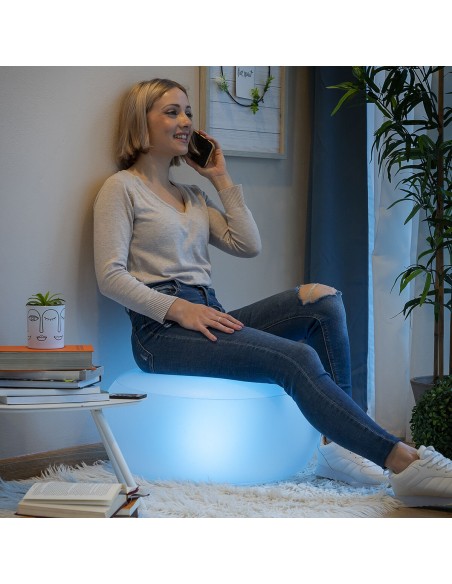 Siège gonflable LED Pulight InnovaGoods – Ambiance lumineuse