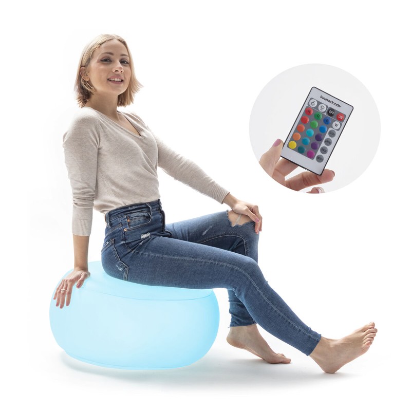 Siège gonflable LED Pulight InnovaGoods – Ambiance lumineuse