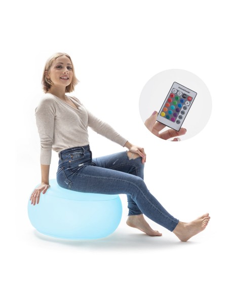 Siège gonflable LED Pulight InnovaGoods – Ambiance lumineuse