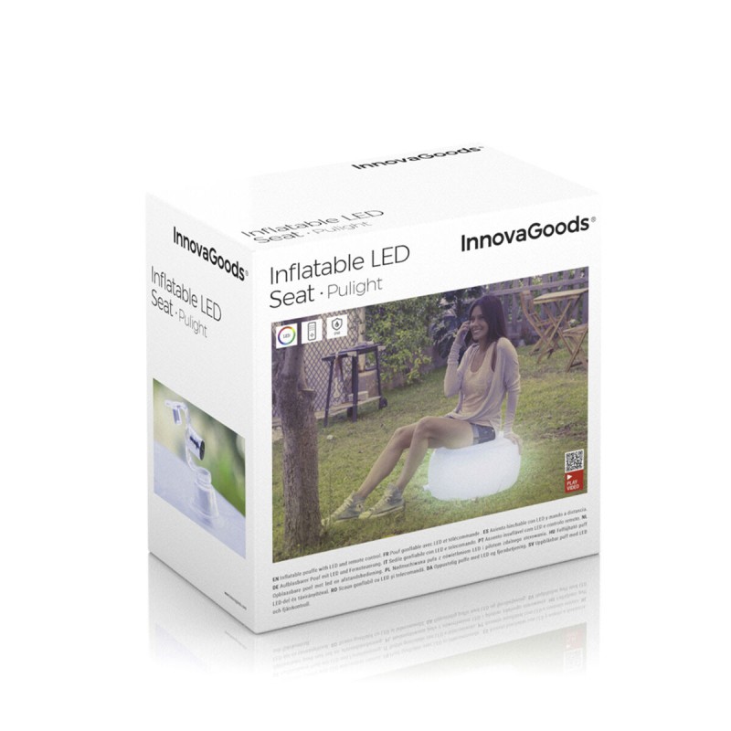Siège gonflable LED Pulight InnovaGoods – Ambiance lumineuse