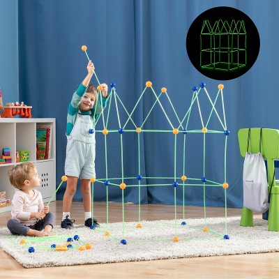 Kit de construction fort 155 pièces Builkitt InnovaGoods – Jeu créatif