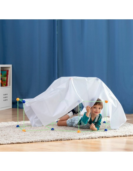 Kit de construction fort 155 pièces Builkitt InnovaGoods – Jeu créatif