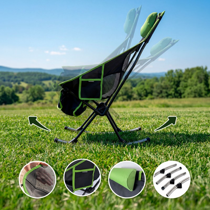 Chaise berçante de camping Trillow InnovaGoods – Confort portable