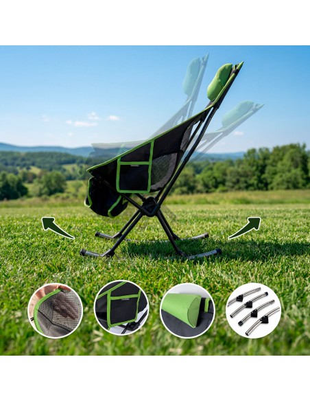 Chaise berçante de camping Trillow InnovaGoods – Confort portable