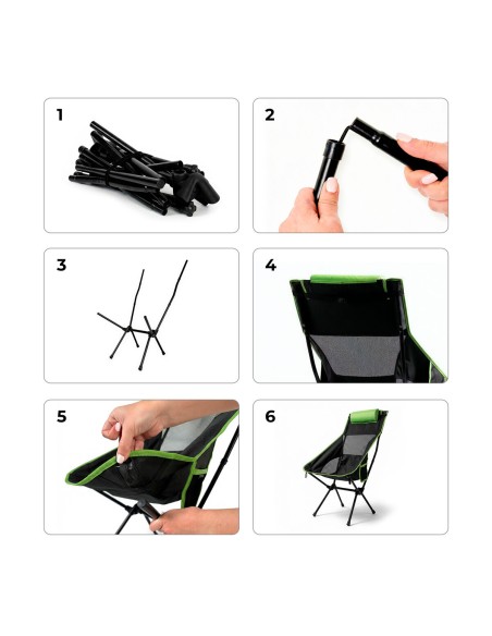Chaise berçante de camping Trillow InnovaGoods – Confort portable