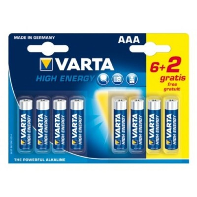 Piles Varta AAA 1,5 V – Alcalines (x8)
