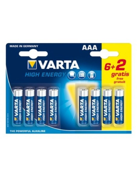 Piles Varta AAA 1,5 V – Alcalines (x8)