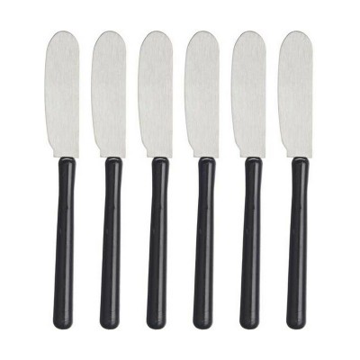 Couteau à tartiner 20 cm noir argenté – Élégant et pratique