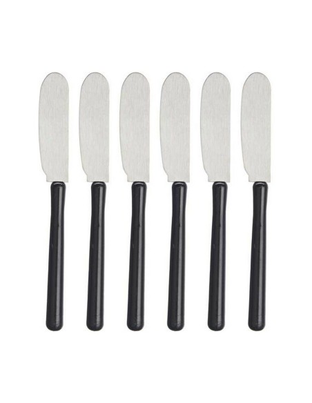 Couteau à tartiner 20 cm noir argenté – Élégant et pratique