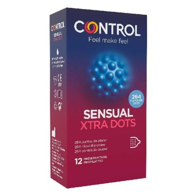 Préservatifs Control Sensual Xtra Dots (12 pcs)