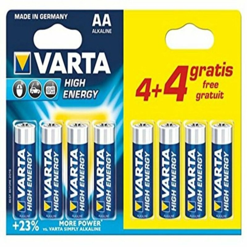 Piles Varta AA 1,5 V – Alcalines (x8)