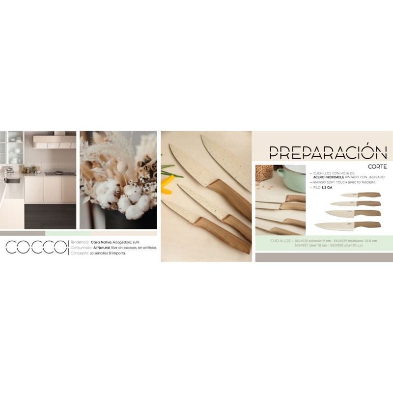 Couteaux Chef Cocco 15 cm marron (pack de 12) – Précis et robustes