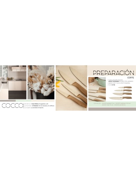 Couteaux Chef Cocco 15 cm marron (pack de 12) – Précis et robustes