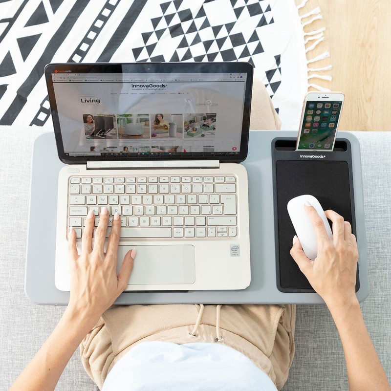 Bureau Portable avec Coussin XL Deskion – Confort + stabilité sur les genoux