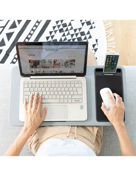 Bureau Portable avec Coussin XL Deskion – Confort + stabilité sur les genoux