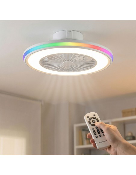 Ventilateur plafond LED RGB Nexory InnovaGoods – Design, silence & 6 vitesses