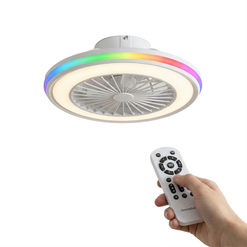 Ventilateur plafond LED RGB Nexory InnovaGoods – Design, silence & 6 vitesses