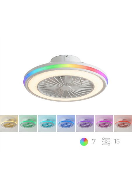 Ventilateur plafond LED RGB Nexory InnovaGoods – Design, silence & 6 vitesses